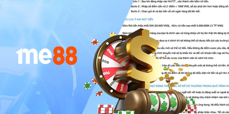 Quy trình rút tiền tại ME88